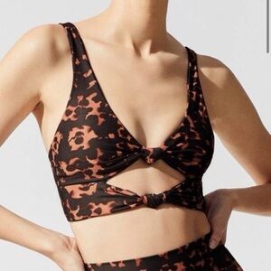 Beach Riot Black and Orange Bikini Top